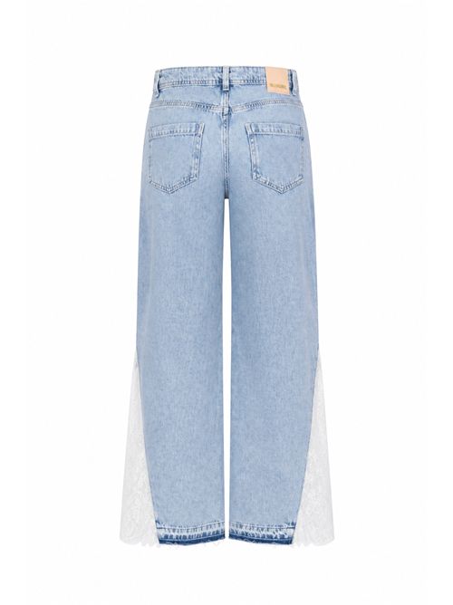 Jeans ampio in denim con pizzo BLUGIRL | RA6181 D500977488